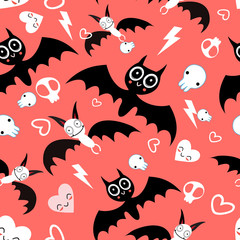 Seamless beautiful pattern bats