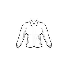 Female blouse sketch icon.