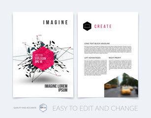 Brochure template layout, cover design annual report, magazine,