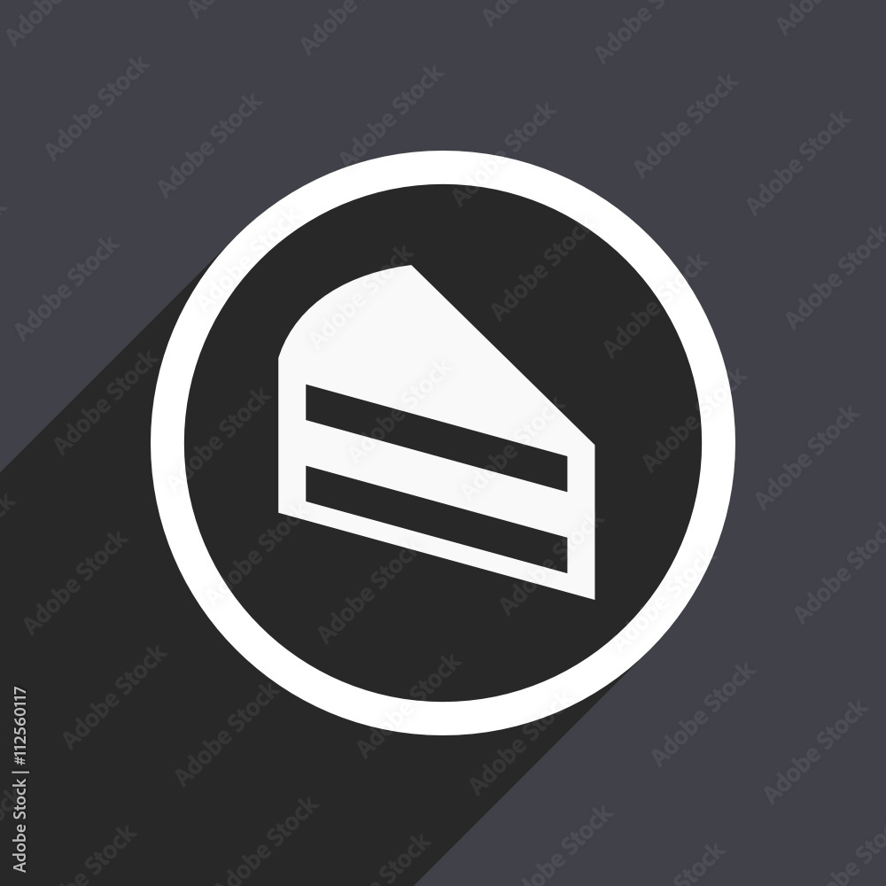 Poster flat design gray web cake vector icon
