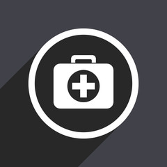 Gray flat design vector icon