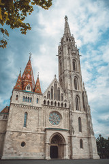 Fototapeta na wymiar Roman Catholic Matthias Church in the heart of Budapest, Hungary