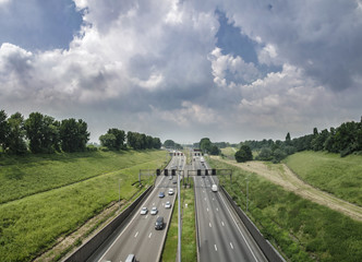 Highway in Belgium.