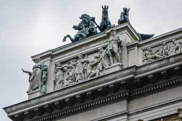 Fototapeta na wymiar Historic building of the Austrian Parliament in Vienna, Austria.