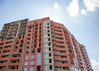Fototapeta na wymiar construction of residential building