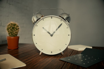 Alarm clock on desktop