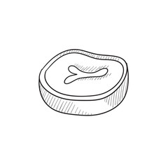 Steak sketch icon.