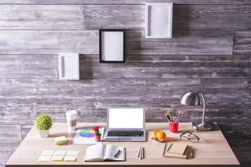 Designer desktop closeup