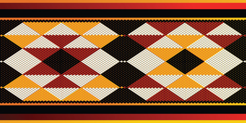 Triangles Sadu Style Weaving Theme Background - obrazy, fototapety, plakaty