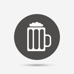 Glass of beer sign icon. Alcohol drink symbol.