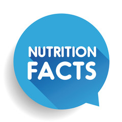 Nutrition facts label sign vector