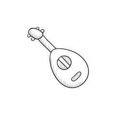 Mandolin sketch icon.