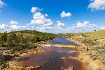 Landscape of  Tinto River, Andalusia Spain. result of the mining, Rio Tinto is notable for being...