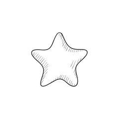 Rating star sketch icon.