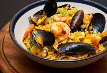 paella with seafood