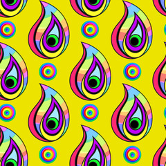 Bright colored seamless pattern