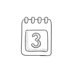 Calendar sketch icon