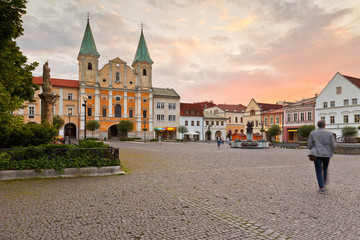 Town hall in the main square of Zilina in central Slovakia.