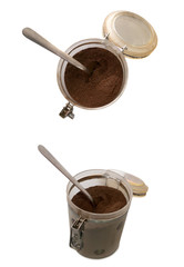 Ground coffee in a bowl