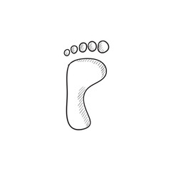 Footprint sketch icon.
