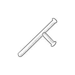 Fototapeta premium Baton sketch icon.