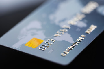 Credit card, close up