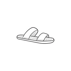 Flip-flops sketch icon.