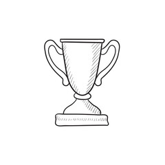 Trophy sketch icon.