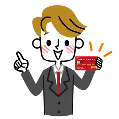 クレジットカード　ビジネスマン