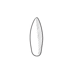 Surfboard sketch icon.
