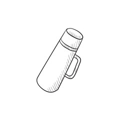 Thermos sketch icon.