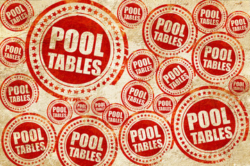 Obraz premium pool tables, red stamp on a grunge paper texture