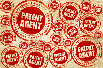 Obraz premium patent agent, red stamp on a grunge paper texture