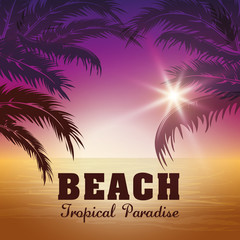 Beach design. Summer icon.  Colorful Illustration , vector