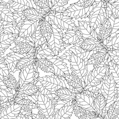 Seamless leaves background pattern.