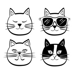 cat design. animal concept. flat illustration , vector