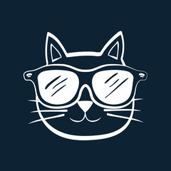 cat design. animal concept. flat illustration , vector