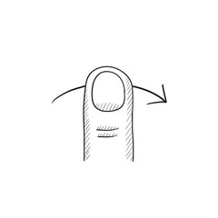 Touch screen gesture sketch icon.