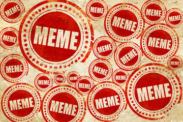 meme, red stamp on a grunge paper texture