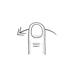 Touch screen gesture sketch icon.