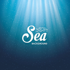 Sea design. blue background. Colorful illustration , vector