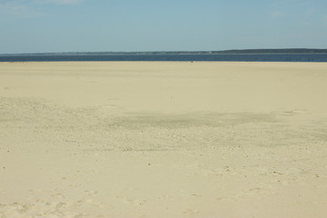 sand, beach, empty, nobody, horizon, sea