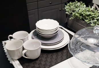 Collection of Porcelain Dishes, Bowls, Plates and Coffee Cups