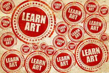 Obraz premium learn art, red stamp on a grunge paper texture