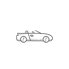 Obraz premium Convertible car sketch icon.