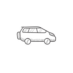 Minivan sketch icon.