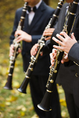 Fototapeta premium group of musicians playing the clarinet.