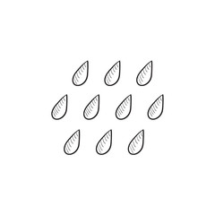 Rain sketch icon.