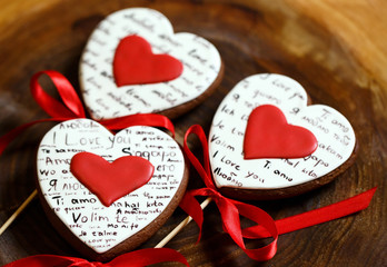  Heart shaped cookies for valentine's day.