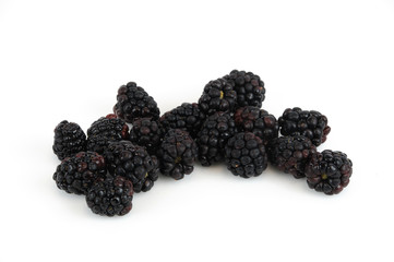 fresh blackberry isolated on white background